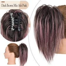 DICK Wie Echthaar Pferdeschwanz Ponytail Extension Bun Clip In Dutt Haarteil 12"