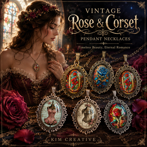 Vintage rose korsett - rose,