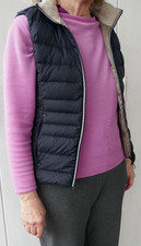Daunenweste Damen dunkelblau