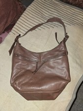 Große Longchamp Tasche, Leder braun