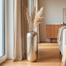 Vase 60cm Aluminium Silber