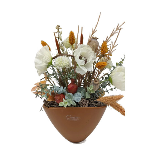 Herbstgesteck mohnblüten - herbstgesteck,