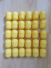 30 Ü-Ei-Kapseln *leer* gelb mit Bogen * Adventskalender, Tombola, Geldgeschenke