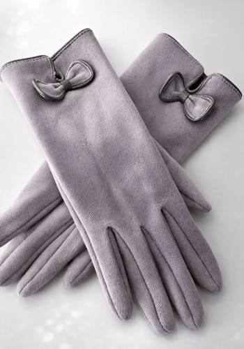 Damen handschuhe veloursoptik - handschuhe,