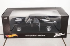 HOT WHEELS FAST AND FURIOUS 1970 DODGE CHARGER , BLACK, 1:18, NEU , MIB