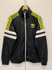 ADIDAS Chile 62 OG Jacke Tracktop Shiny Schwarz Gr. L Retro Vintage Firebird