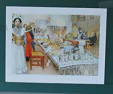Das Weihnachtsmahl Carl Larsson Essen Trinken Feier Kunstdruck  Poster 0111