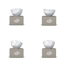 Fiftyeight Schalen-Set 4-tlg.  500 ml Nr 001 weiß Müslischalen