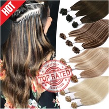 1G Bonding Extensions Keratin Remy Echthaar Haarverlängerung Dick Haar 40cm-60cm