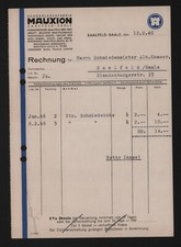SAALFELD/SAALE, Rechnung 1946, Mauxion Schokoladen-Fabrik
