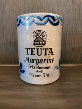 Vorratsgefäß Teuta Margarine antik alt Kramerladen Fritz Homann Dissen Steingut