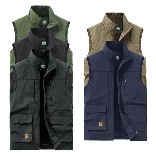 Herren cargo weste mit taschen - weste,