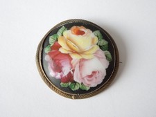 Vintage Brosche Porzellan