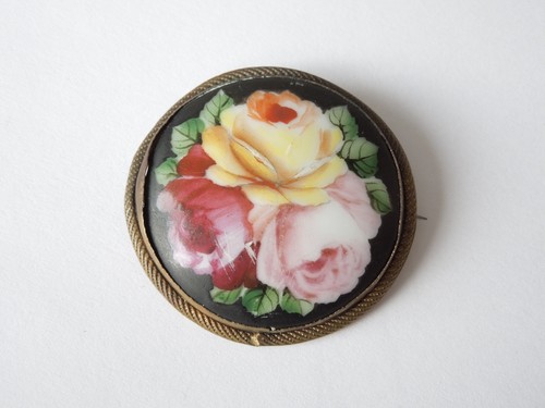 Vintage brosche porzellan - vintage,