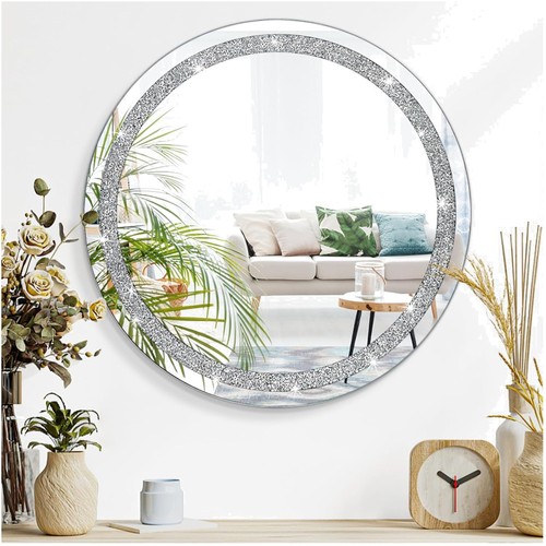 Wandspiegel rund diamant - wandspiegel, rund,
