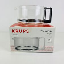 Krups 1,0l Teekanne Glaskrug für Tea Time Teatime Teemaschine Ersatzteil Schwarz