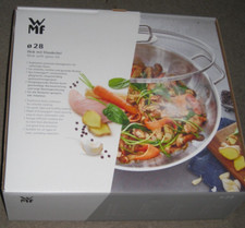 WMF Wok Party 28 cm Glasdeckel Induktion Cromargan Edelstahl
