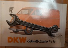 Prospekt DKW Schnell-Laster 3/4 to, Original 50er/60er Jahre