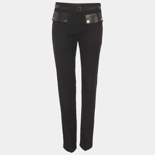 Gucci hose schwarz lederbesatz - gucci,