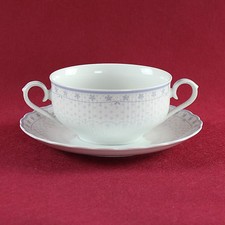 2 tlg. Suppentasse Tirschenreuth Salzburg Sonate blaue Blümchen