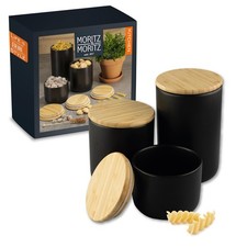 3x Vorratsdosen Schwarz