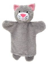 Handpuppe Kätzchen grau, 27cm