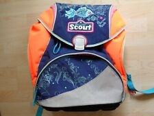 Scout Schulranzen Picasso Fisch dunkelblau orange Gebraucht Sehr gut Leicht  #A