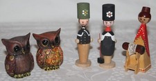 kleiner Posten Deko Figuren u.a. Eulen & Erzgebirge Figuren