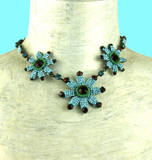 Konplott Kette Marguerita Einzelstück türkis rot grün neu