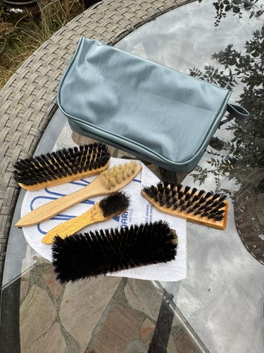 Vintage schuhputzset rosshaar - vintage,