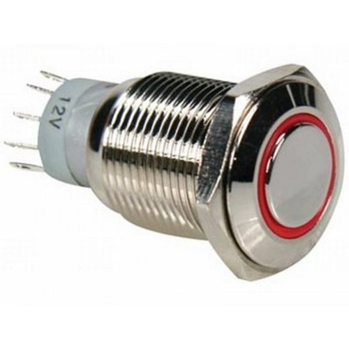 16mm led klingeltaster rot - led,