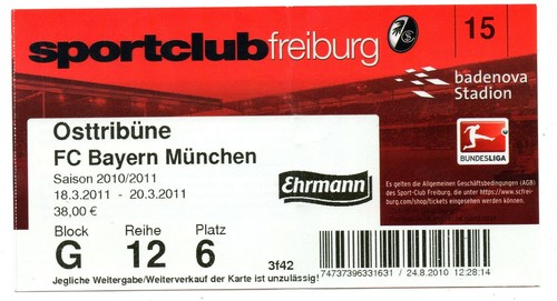 Ticket freiburg bayern - bl,