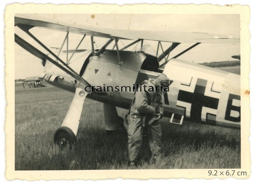 Orig foto pilot mit flugzeug - foto,