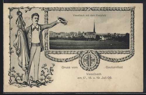 Ansichtskarte vieselbach - ansichtskarte,