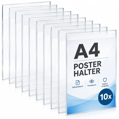10x acryl schildhalter - a4,