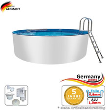Alu-Schwimmbecken 3,60 x 1,25 m Alu-Swimmingpool von Germany-Pool Neuwertig
