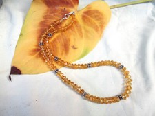 wunderschöne  Kette  Natur - Citrin !  selten !   facettiert