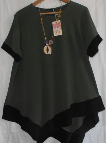 Damen tunika bluse mit kette - tunika,