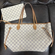 Louis Vuitton Neverfull MM + Pochette Damier Azur 2019 Shopper