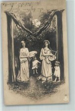 39439945 - Buchstabe M Frauen Kinder Laier Palette NPG Nr.195 Buchstabenkarte