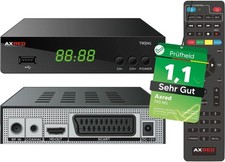 AXRED T90 HD DVBT2 Receiver mit PVR Aufnahmefunktion und lernbarer Fernbedienung