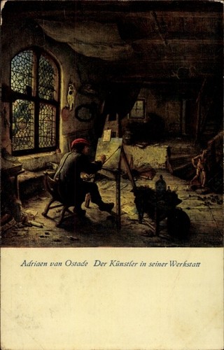 Künstler van ostade - künstler, ak