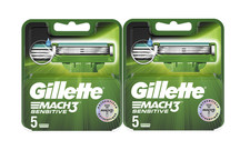10 x Gillette Mach3 Sensitive Rasierklingen OHNE Umverpackung