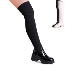 Damen Overknee Stiefel Plateau