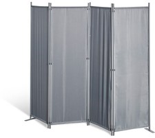 Paravent 4 teilig Grau