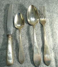 Silberbesteck 800er aus Adelshaus - Allianzwappen ,Freiherren