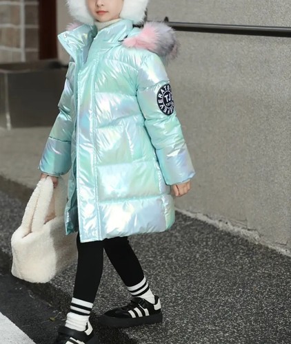 Glänzende winterjacke für - glänzende,