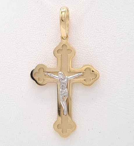 585 gold kreuz anhänger - gold,