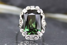 Silberring mit grünem Quarz