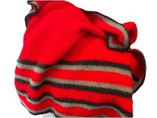 Babydecke Kinderwagen Decke ca. 80x80 rot Handarbeit 